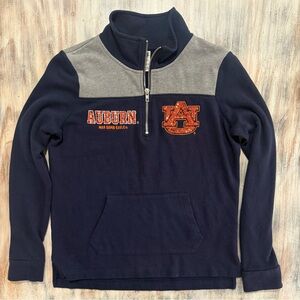 Auburn War Damn Eagle Navy Zip-Up Pullover Sweater Women’s XS Football Tailgate